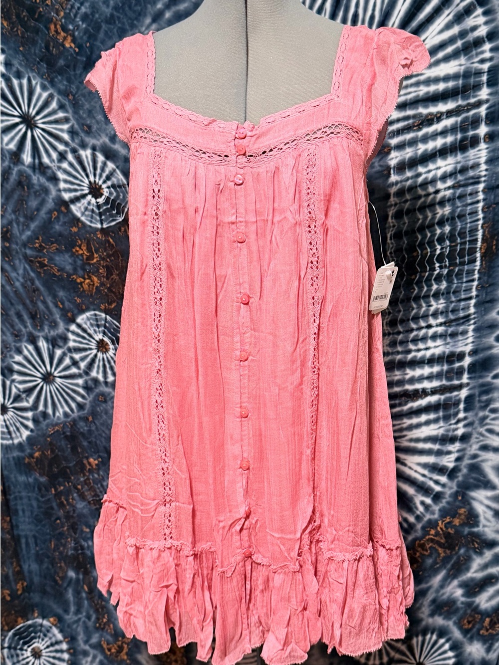 Free People Olivia Button-Front Mini Dress